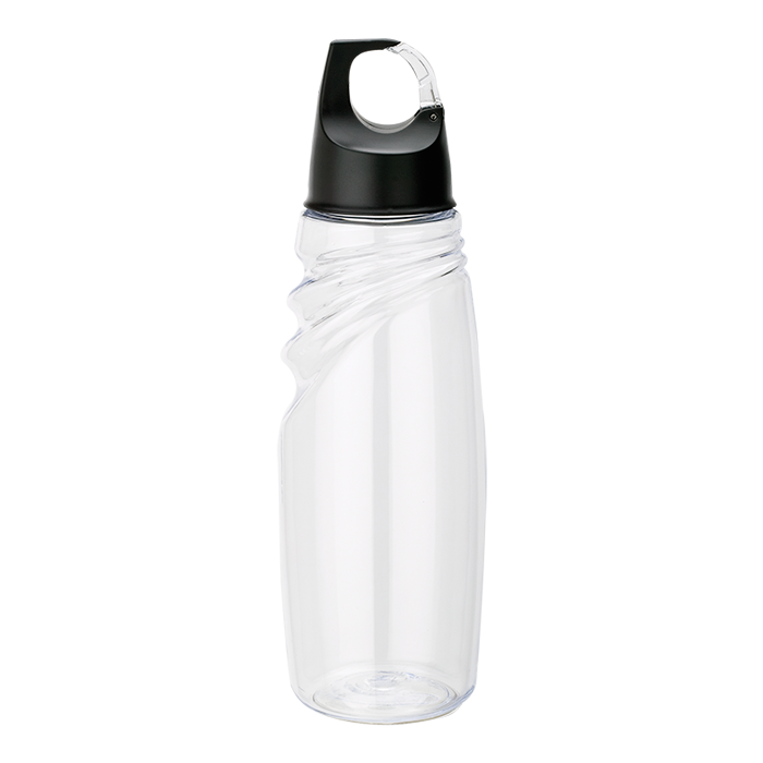 700ml Water Bottle with Carabiner Lid - Clear
