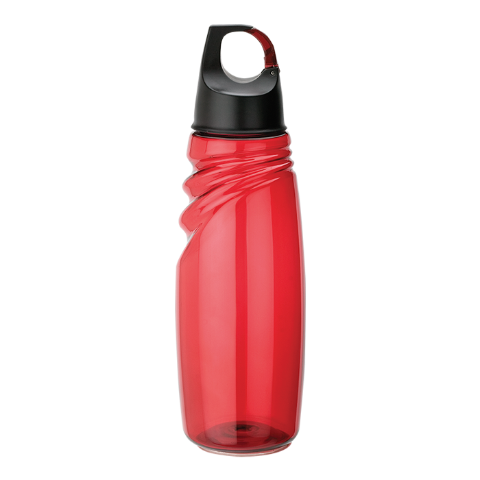 700ml Water Bottle with Carabiner Lid - Clear