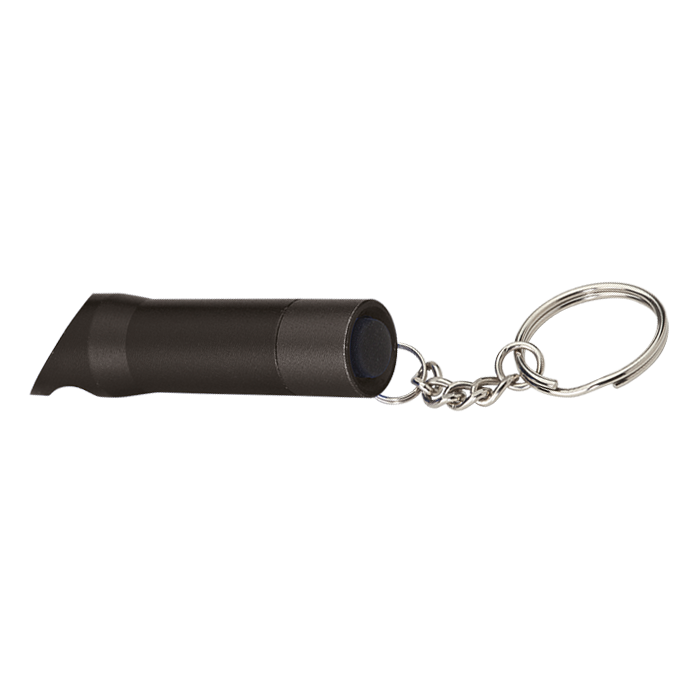 3 LED Torch Keychain with Bottle Opener - Black