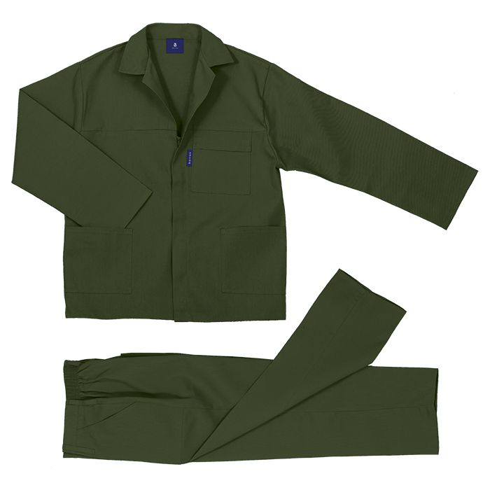 Barron Budget Poly Cotton Conti Suit - Bottle Green