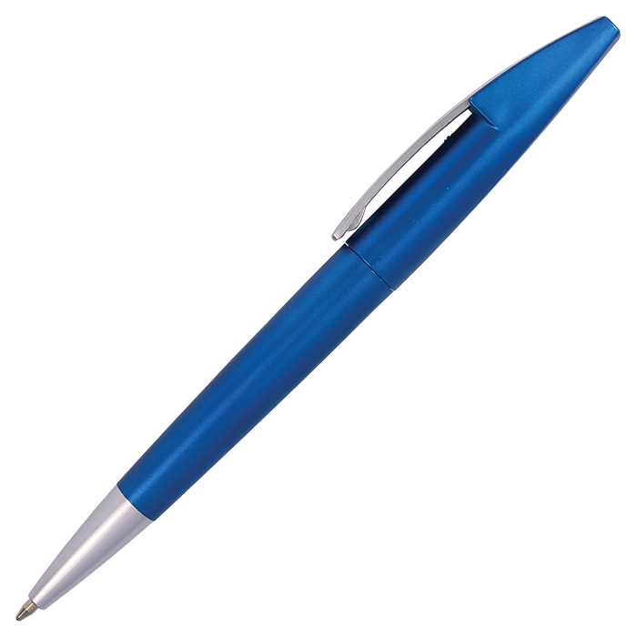 Silver Square Clip Ballpoint Pen