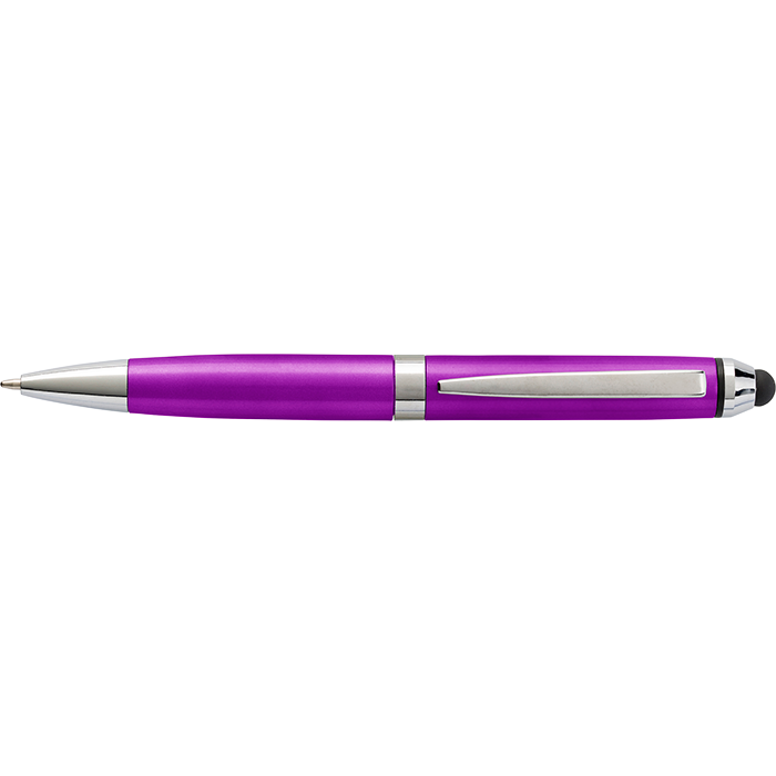 Coloured Barrel Ballpoint Pen with Stylus