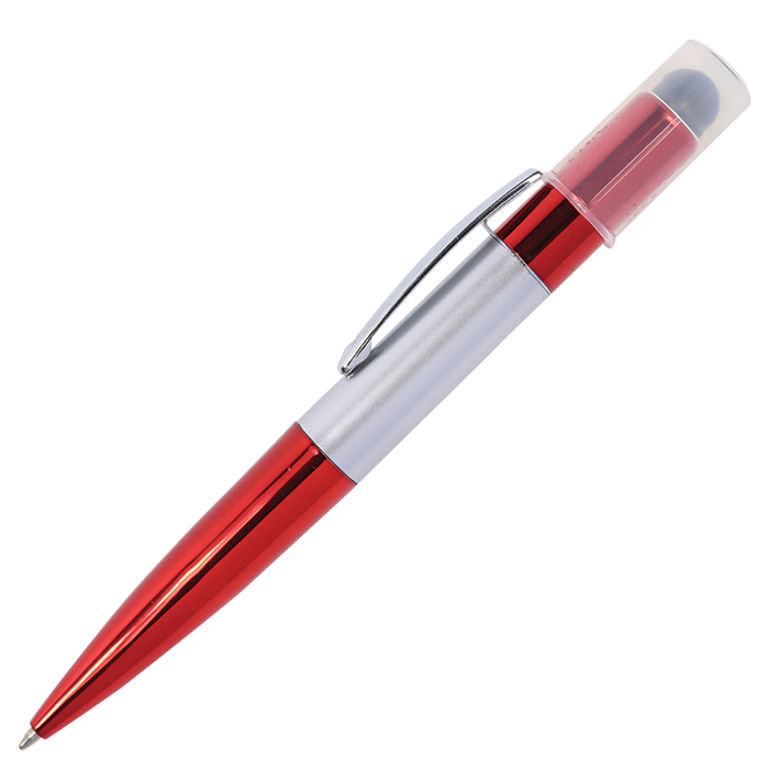 Twist Action Ballpoint Pen with Stylus and LED Lights