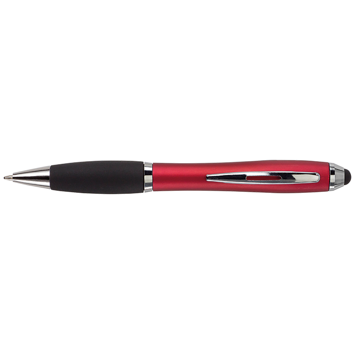 Ballpoint with Rubber Grip and Stylus