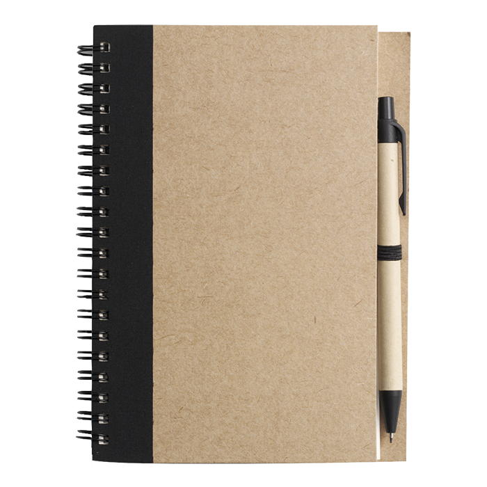 Recycled Spiral Notebook and Pen