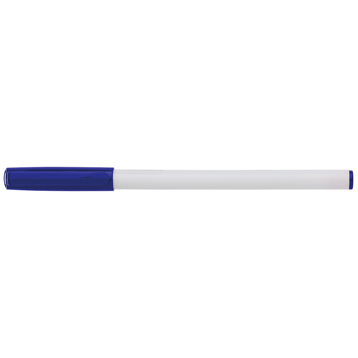 Barron Ballpoint Pen with Coloured Cap and Matching Colour Ink - Blue