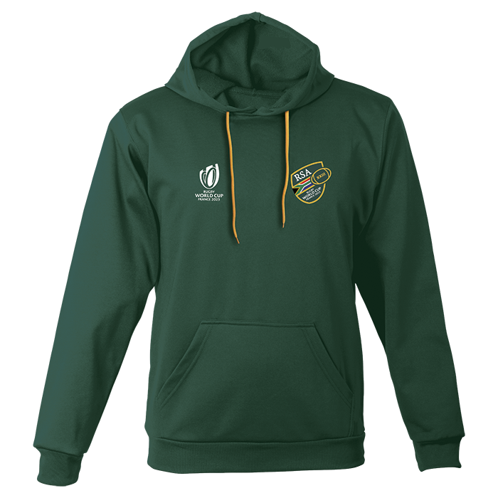 240g Brushed Fleece Rugby World Cup 2023 Hoody - Bottle Green