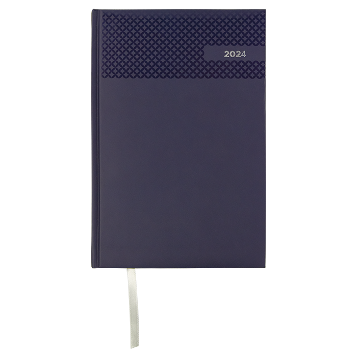 Barron 2024 A4 Velvet Touch Diamond Diary - Black
