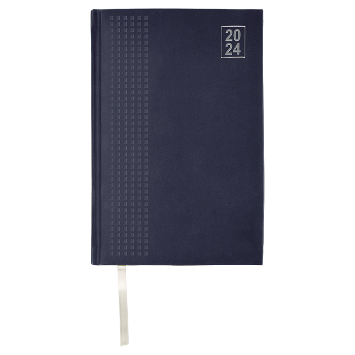 Barron 2024 A5 Embossed Square Diary - Black