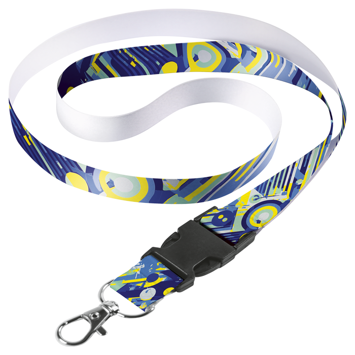 Sublimated Lanyard Single Side Sub with Buckle & Ring