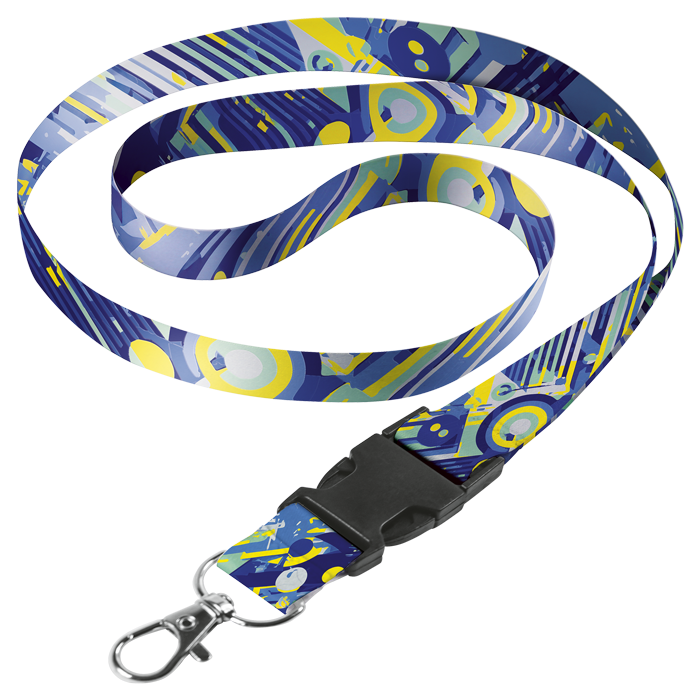 Sublimated Lanyard Double Side Sub with Buckle & Ring