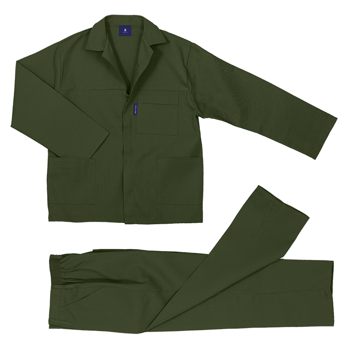 Barron Budget Poly Cotton Conti Suit - Bottle Green