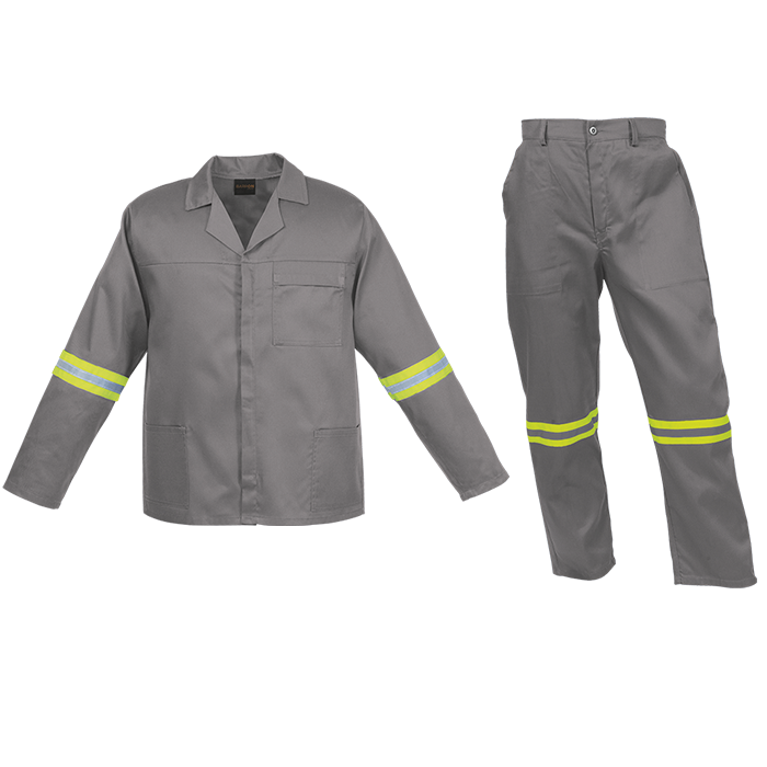 Barron Budget Poly Cotton Conti Suit with Reflective