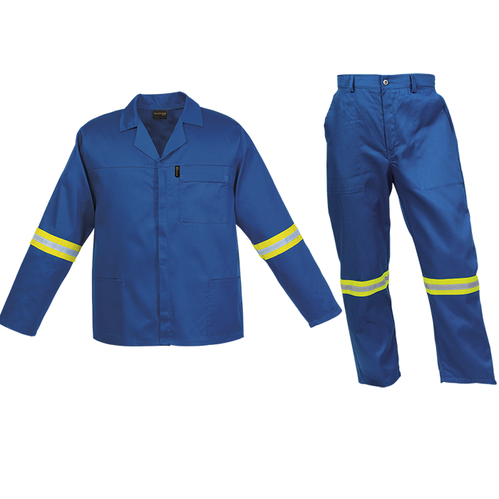 Barron Budget Poly Cotton Conti Suit with Reflective