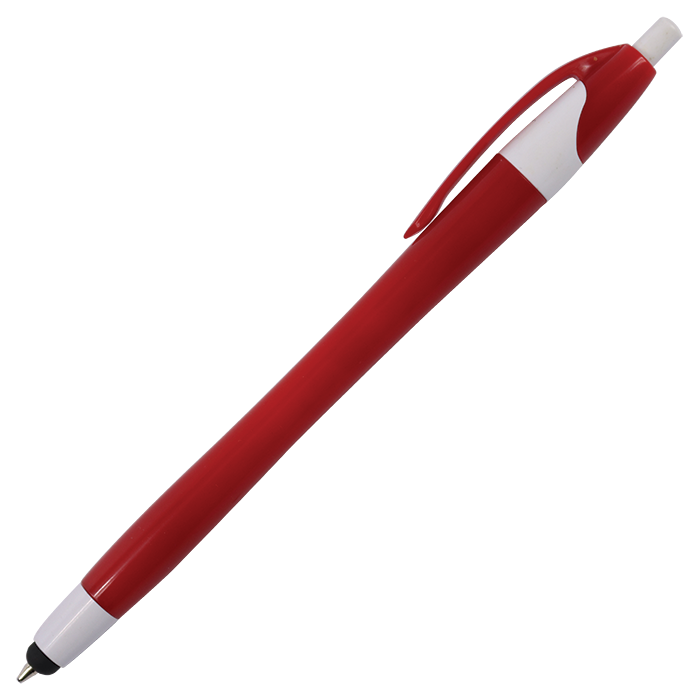 Slim Coloured Barrel Ballpoint Pen with Stylus