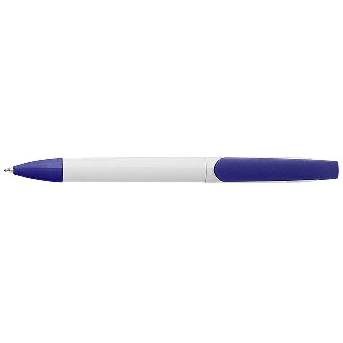 Twist Action Ballpoint Pen With White Barrel
