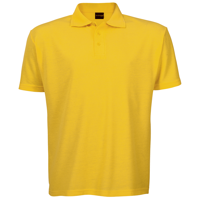 175g Barron Pique Knit Golfer Mens - Yellow