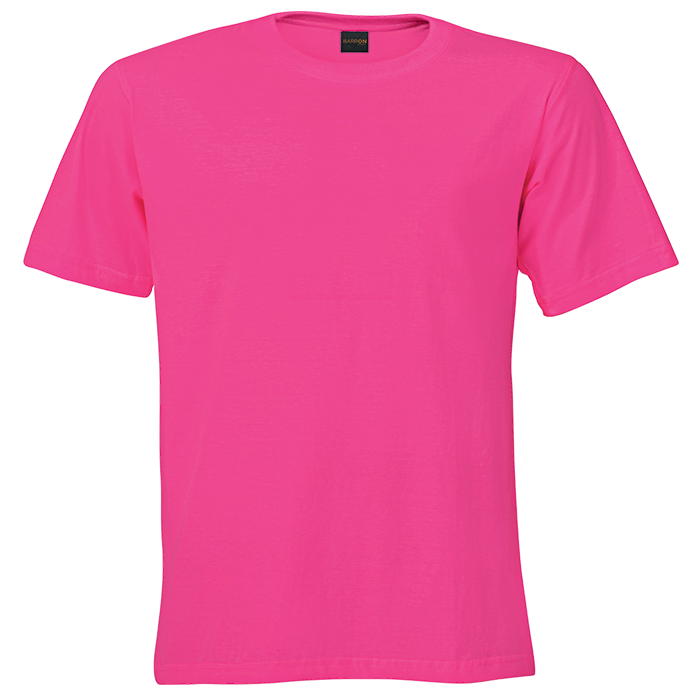 160g Barron Crew Neck T-Shirt - Bright Pink