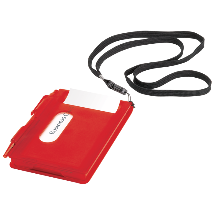 Barron BF0009 - Card Holder with Pen Pad and Lanyard
