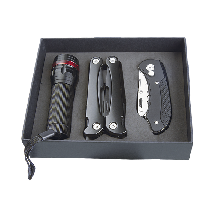 Barron BT0023 - Torch Multi Tool and Knife Gift Set