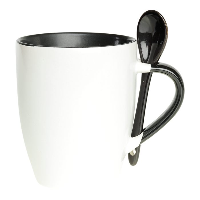 Barron BW0061 - 345ml Ceramic Mug with Spoon