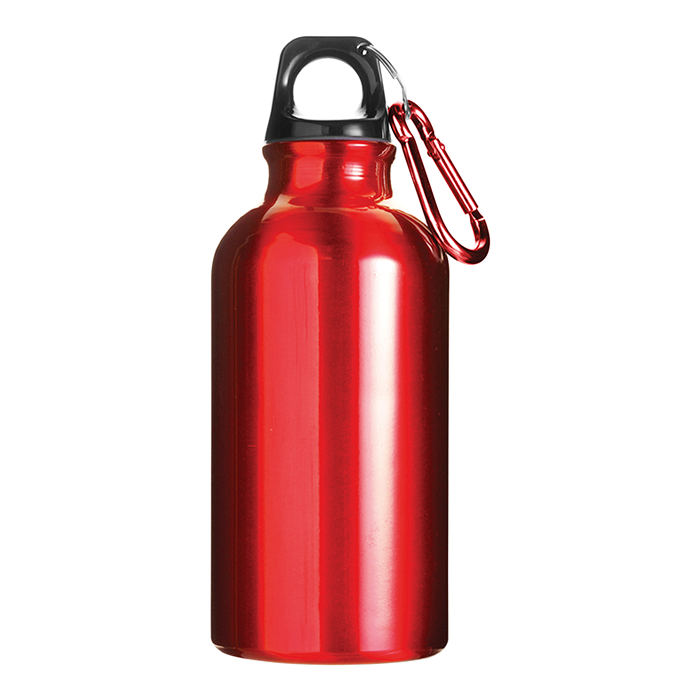 Barron BW7552 - 400ml Aluminium Water Bottle with Carabiner Clip