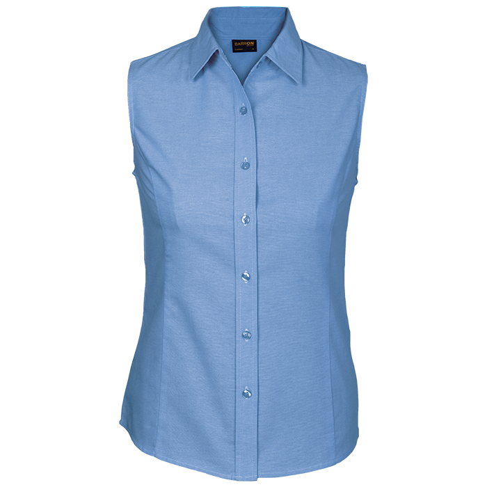 Barron Ladies Oxford Blouse Sleeveless (LLS-OX)