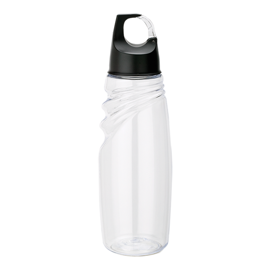 700ml Water Bottle with Carabiner Lid - Clear