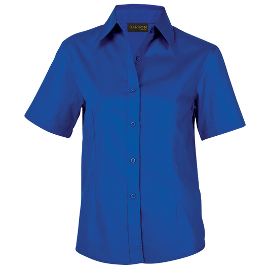Brushed Cotton Twill Blouse Short Sleeve Ladies