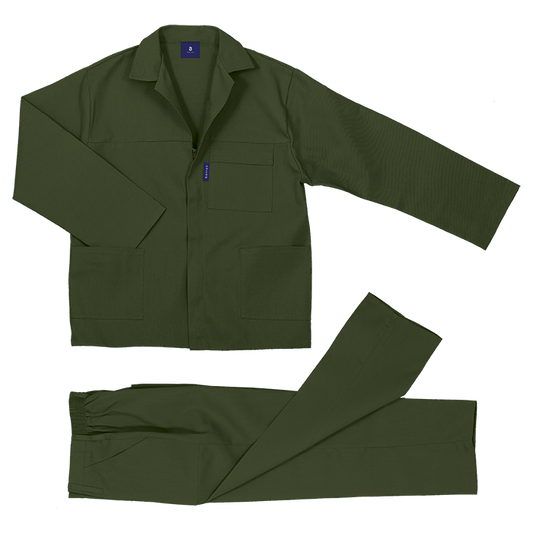 Barron Budget Poly Cotton Conti Suit - Bottle Green