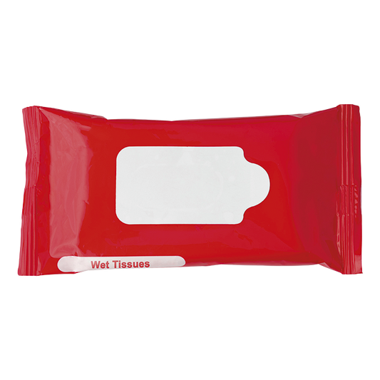Bag with 10 Wet Wipes - Red
