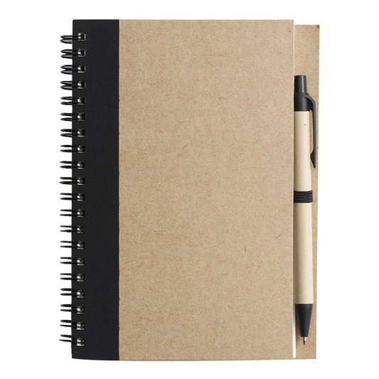 Recycled Spiral Notebook and Pen