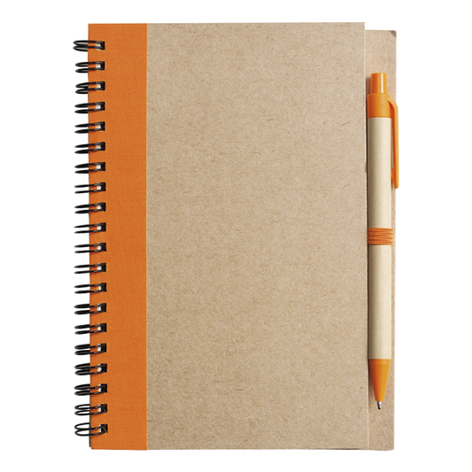 Recycled Spiral Notebook and Pen