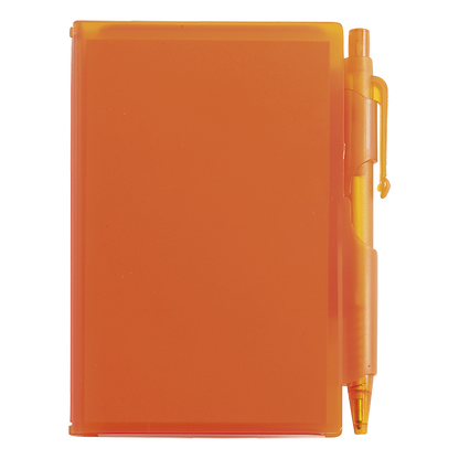 Barron Notebook and Pen in Plastic Case - Blue