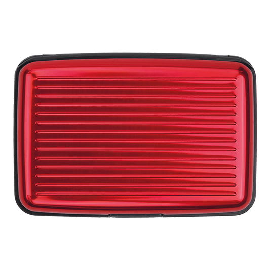 Barron Aluminium Credit Card and Business Card Case - Red