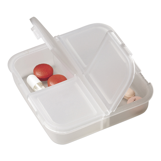 Square 4 Compartment Pill Holder