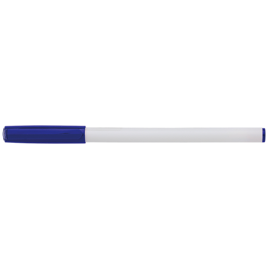 Barron Ballpoint Pen with Coloured Cap and Matching Colour Ink - Blue