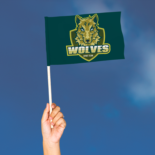 Waving Flag - Digital w/i Plastic Stick - STD