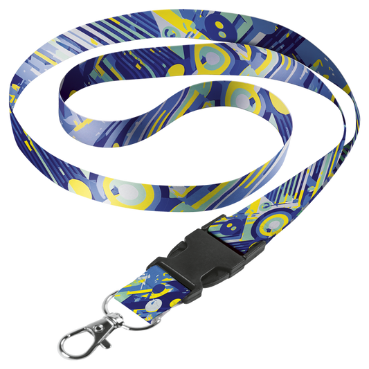 Sublimated Lanyard Double Side Sub with Buckle & Ring