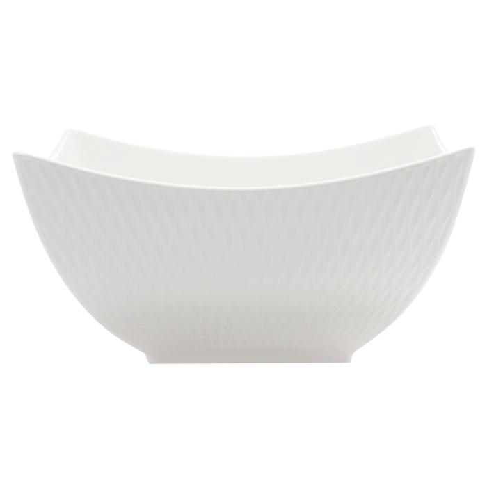 White Basics Diamonds Square Bowl