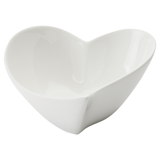 White Basics Heart Bowl