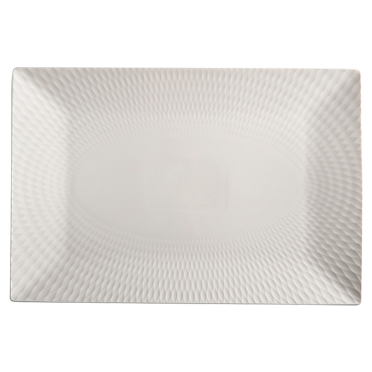 White Basics Diamonds Rectangular Platter