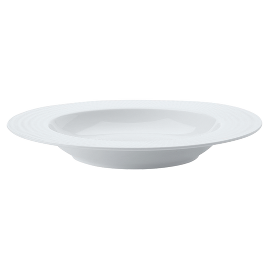 White Basics Diamonds Rim Soup Bowl
