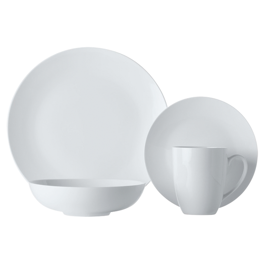 White Basics Fitzrovia Coupe Dinner Set 16 Piece