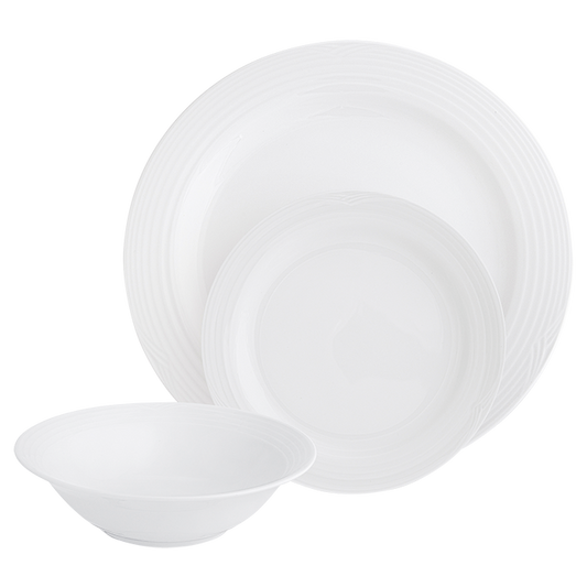 Arctic White 12 Piece Dinner Set