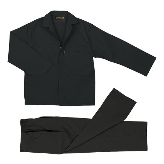 Barron Budget Poly Cotton Conti Suit - Black