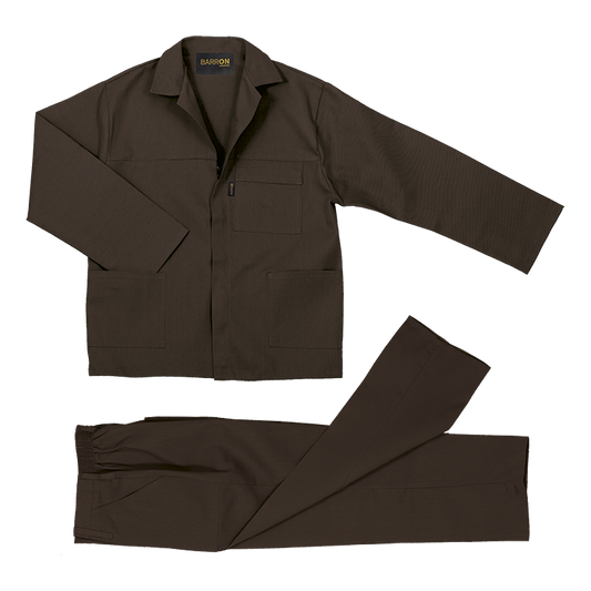 Barron Budget Poly Cotton Conti Suit - Brown