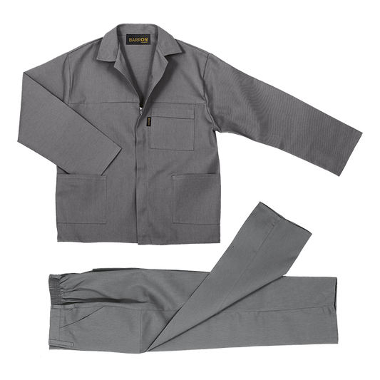 Barron Budget Poly Cotton Conti Suit - Grey
