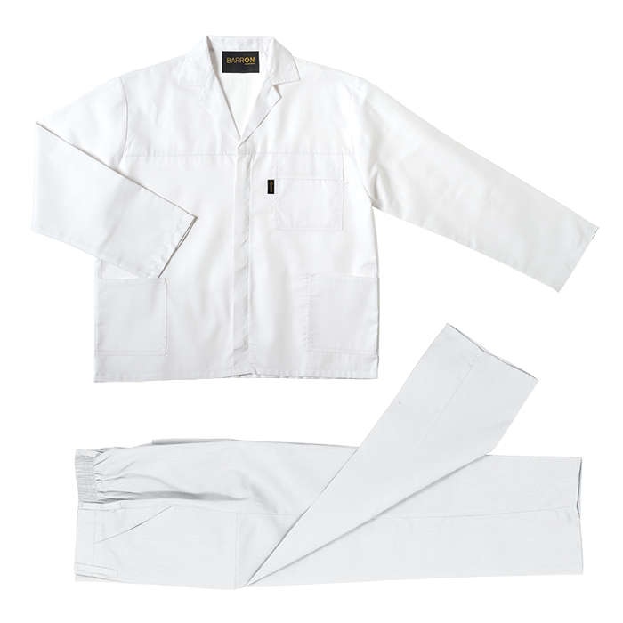 Barron Budget Poly Cotton Conti Suit - White