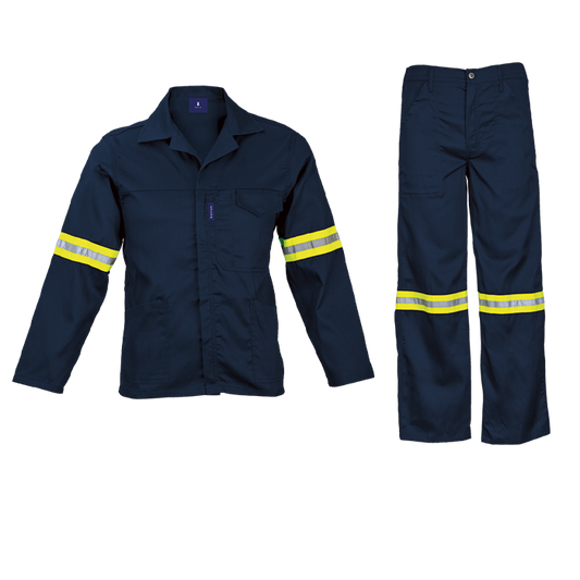 Barron Supreme Poly Cotton Conti Suit with Reflective